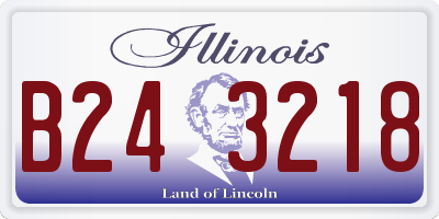 IL license plate B243218