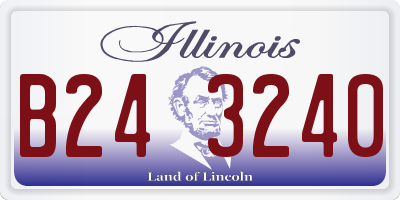 IL license plate B243240