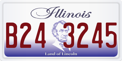 IL license plate B243245