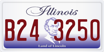 IL license plate B243250