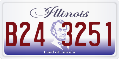 IL license plate B243251