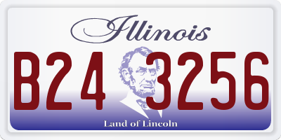 IL license plate B243256