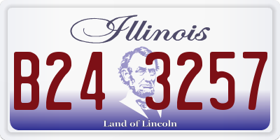 IL license plate B243257