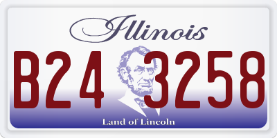 IL license plate B243258