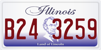 IL license plate B243259