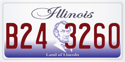 IL license plate B243260