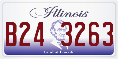 IL license plate B243263