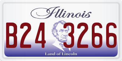 IL license plate B243266