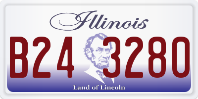 IL license plate B243280