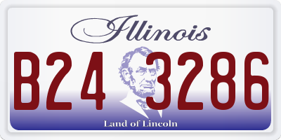 IL license plate B243286