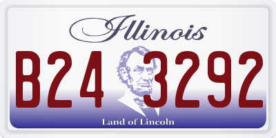 IL license plate B243292