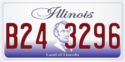 IL license plate B243296