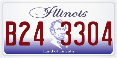 IL license plate B243304