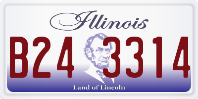 IL license plate B243314