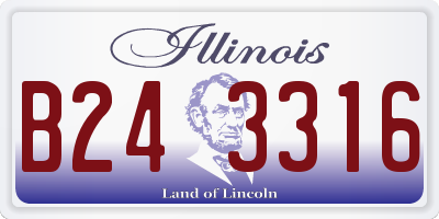 IL license plate B243316