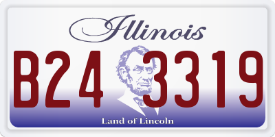 IL license plate B243319