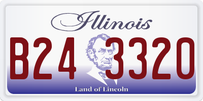 IL license plate B243320