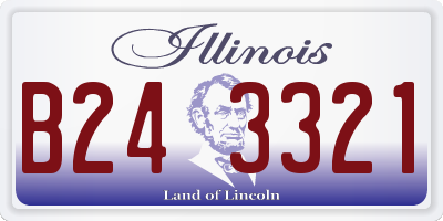 IL license plate B243321