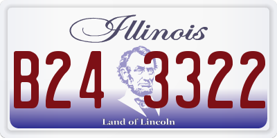 IL license plate B243322