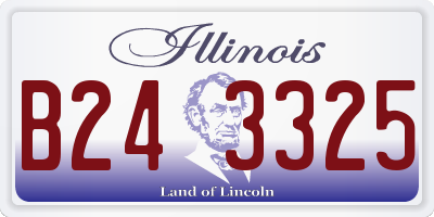 IL license plate B243325