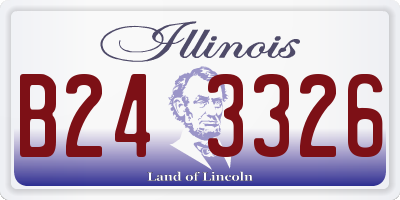 IL license plate B243326