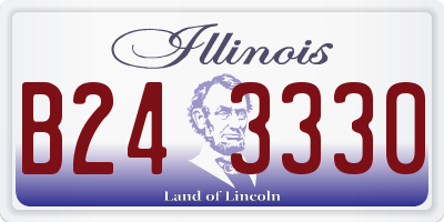 IL license plate B243330