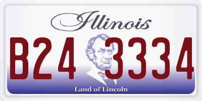 IL license plate B243334