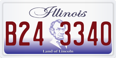 IL license plate B243340