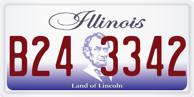 IL license plate B243342