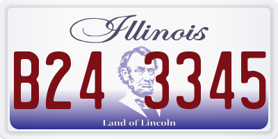 IL license plate B243345