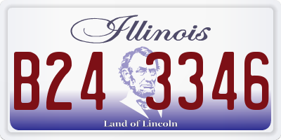 IL license plate B243346