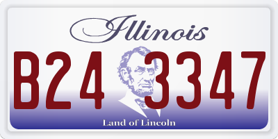 IL license plate B243347