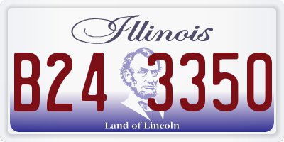 IL license plate B243350