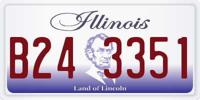 IL license plate B243351