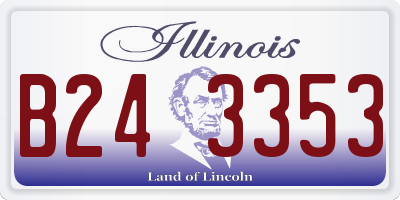 IL license plate B243353