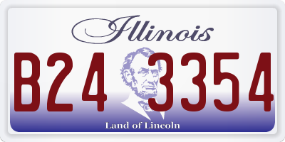 IL license plate B243354