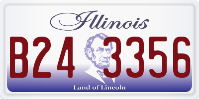 IL license plate B243356
