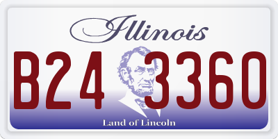 IL license plate B243360
