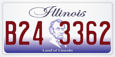 IL license plate B243362