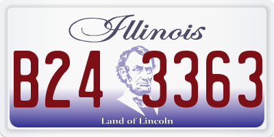 IL license plate B243363