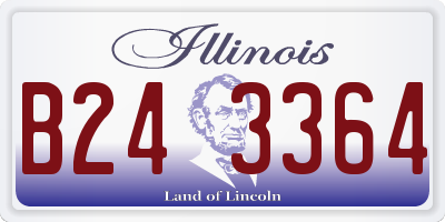 IL license plate B243364