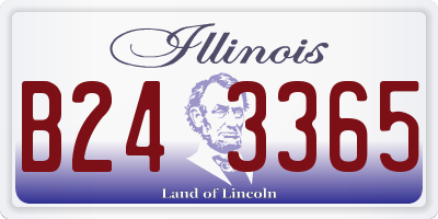 IL license plate B243365