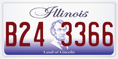 IL license plate B243366