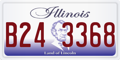 IL license plate B243368