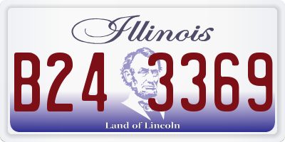 IL license plate B243369