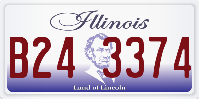 IL license plate B243374