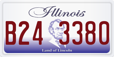 IL license plate B243380
