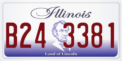 IL license plate B243381