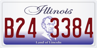 IL license plate B243384
