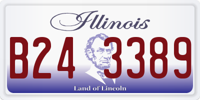 IL license plate B243389